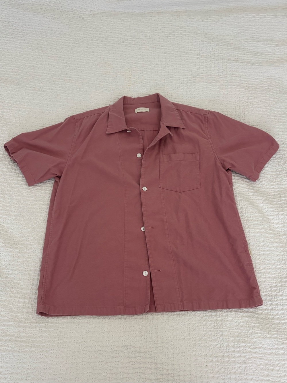 Aime Leon Dore- Men's Short-Sleeve Button-Up Shirt in Dusty Rose